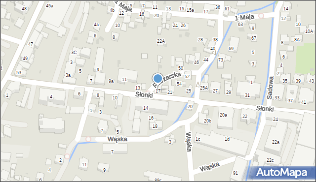 Żywiec, Słonki Stanisława, ks. prał., 17, mapa Żywiec