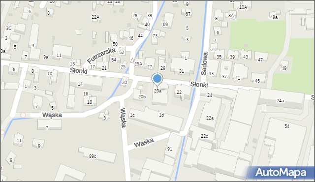 Żywiec, Słonki Stanisława, ks. prał., 20a, mapa Żywiec