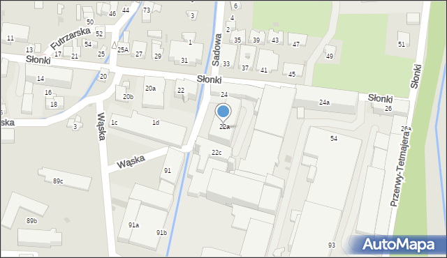 Żywiec, Słonki Stanisława, ks. prał., 22a, mapa Żywiec