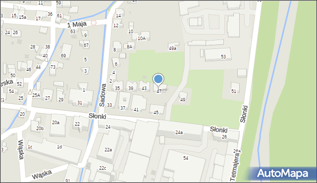 Żywiec, Słonki Stanisława, ks. prał., 47, mapa Żywiec