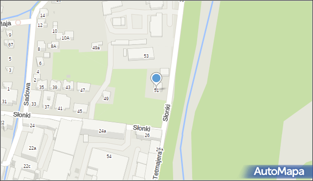 Żywiec, Słonki Stanisława, ks. prał., 51, mapa Żywiec