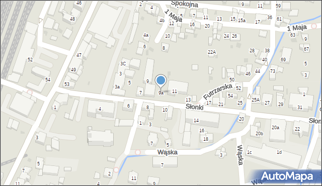Żywiec, Słonki Stanisława, ks. prał., 9a, mapa Żywiec