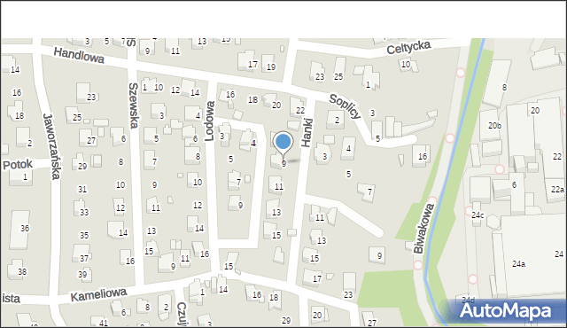 Bielsko-Biała, Smutna, 9, mapa Bielsko-Białej