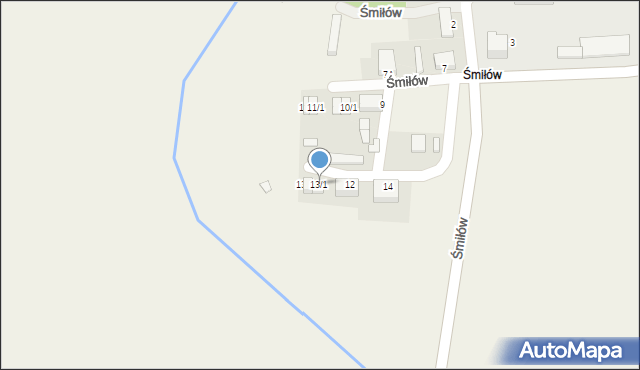 Binkowice, Śmiłów, 13/1, mapa Binkowice