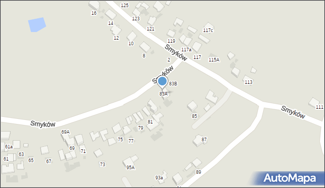 Bochnia, Smyków, 83A, mapa Bochni