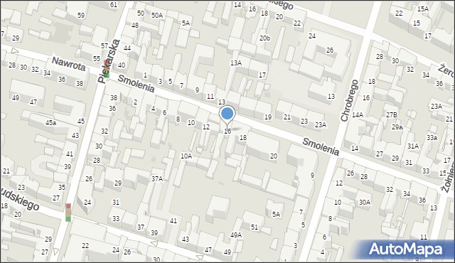 Bytom, Smolenia Jana, 16, mapa Bytomia