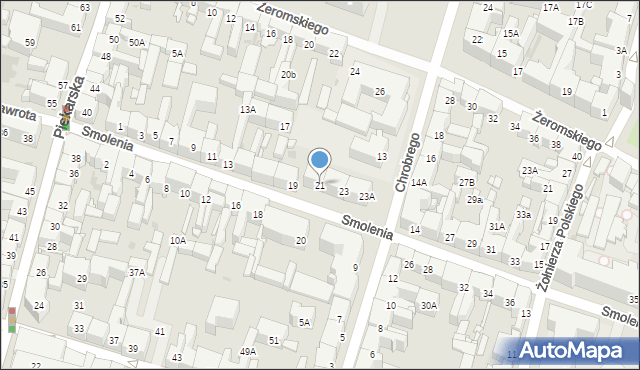 Bytom, Smolenia Jana, 21, mapa Bytomia