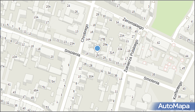 Bytom, Smolenia Jana, 27, mapa Bytomia