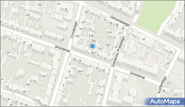 Bytom, Smolenia Jana, 29, mapa Bytomia