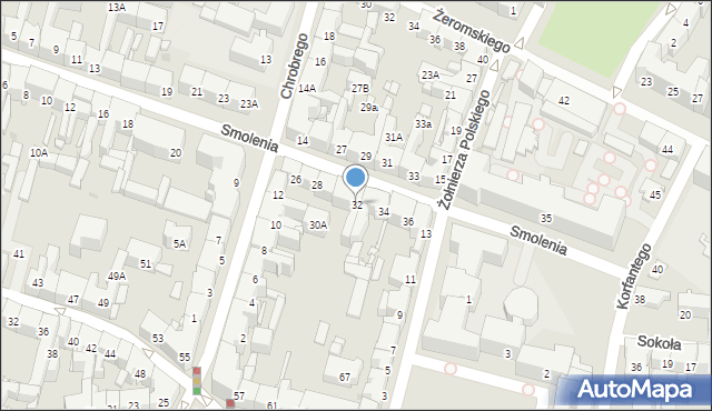 Bytom, Smolenia Jana, 32, mapa Bytomia