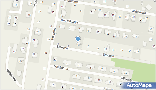 Chylice, Smocza, 5, mapa Chylice