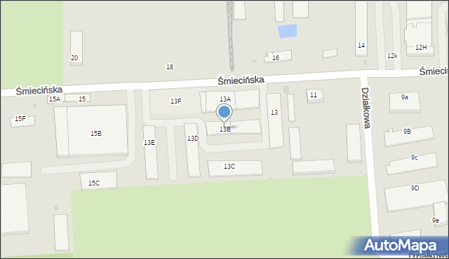 Ciechanów, Śmiecińska, 13B, mapa Ciechanów