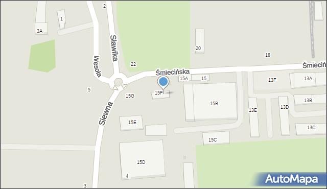 Ciechanów, Śmiecińska, 17, mapa Ciechanów