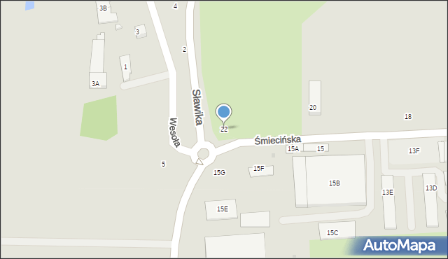 Ciechanów, Śmiecińska, 22, mapa Ciechanów