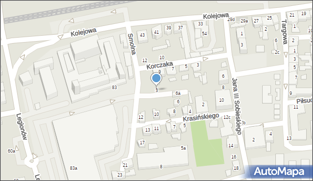 Czechowice-Dziedzice, Smolna, 3, mapa Czechowic-Dziedzic