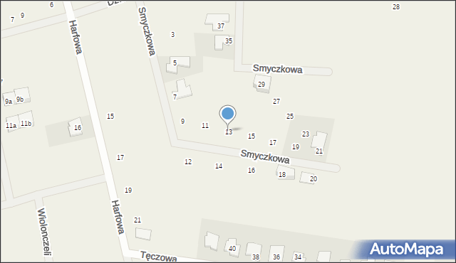 Dawidy Bankowe, Smyczkowa, 13, mapa Dawidy Bankowe