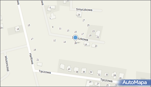 Dawidy Bankowe, Smyczkowa, 16, mapa Dawidy Bankowe