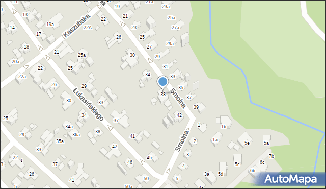 Elbląg, Smolna, 38, mapa Elbląga