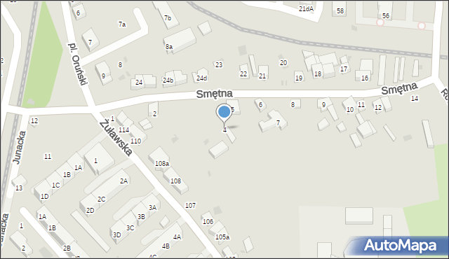 Gdańsk, Smętna, 4, mapa Gdańska