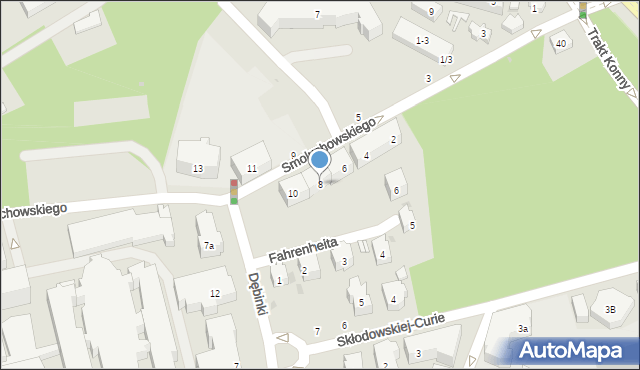 Gdańsk, Smoluchowskiego Mariana, 8, mapa Gdańska