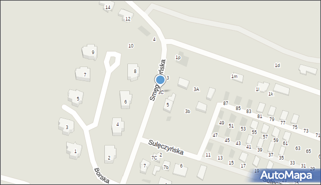 Gdańsk, Smęgorzyńska, 3C, mapa Gdańska