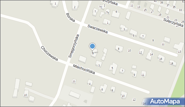 Gdańsk, Smęgorzyńska, 9, mapa Gdańska