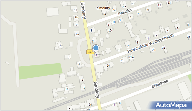 Gołańcz, Smolary, 4, mapa Gołańcz