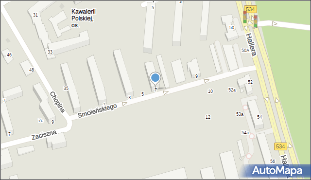 Grudziądz, Smoleńskiego Józefa, gen., 7, mapa Grudziądza