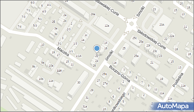 Iława, Smolki Franciszka, 22, mapa Iława