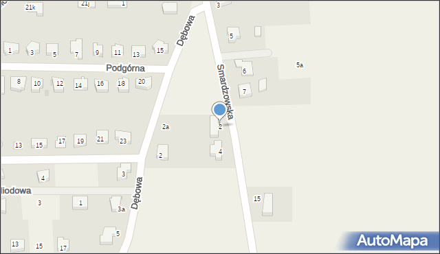 Jaczów, Smardzowska, 2, mapa Jaczów
