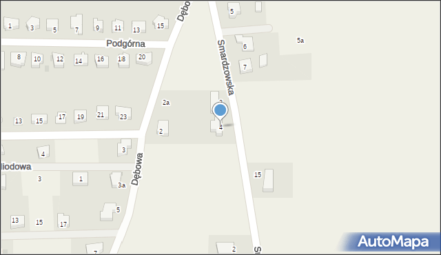 Jaczów, Smardzowska, 4, mapa Jaczów
