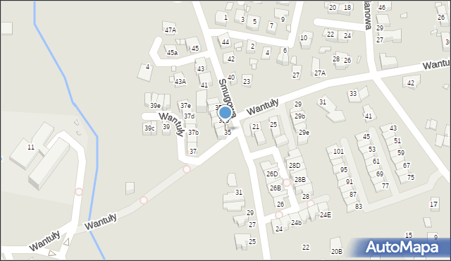 Katowice, Smugowa, 35a, mapa Katowic