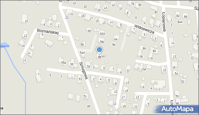 Katowice, Smugowa, 56, mapa Katowic