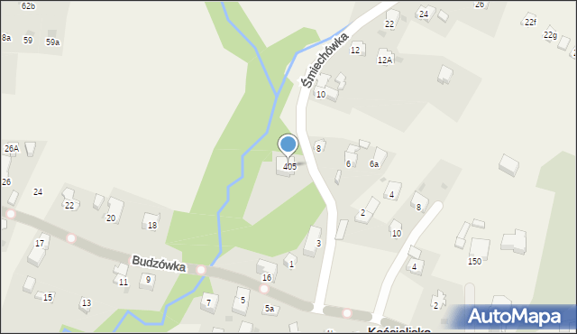 Kościelisko, Śmiechówka, 405, mapa Kościelisko