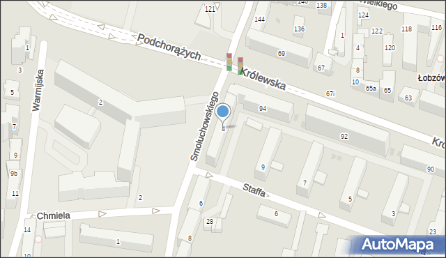 Kraków, Smoluchowskiego Mariana, 4, mapa Krakowa