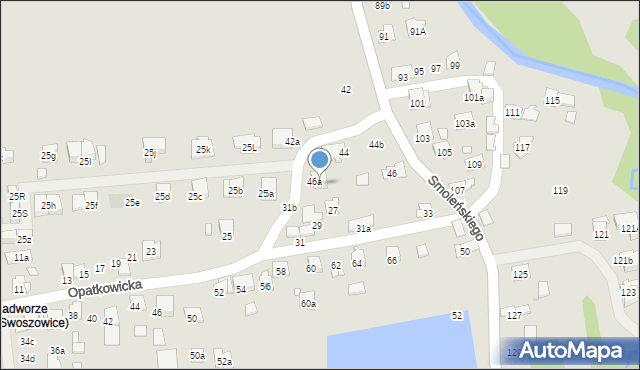 Kraków, Smoleńskiego Jerzego, 46a, mapa Krakowa