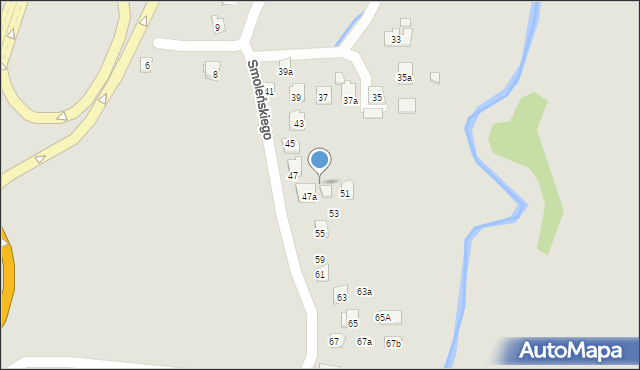 Kraków, Smoleńskiego Jerzego, 49, mapa Krakowa