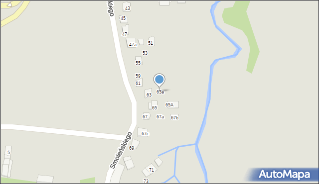 Kraków, Smoleńskiego Jerzego, 63a, mapa Krakowa