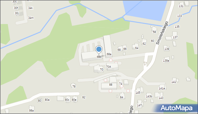 Kraków, Smoleńskiego Jerzego, 68b, mapa Krakowa