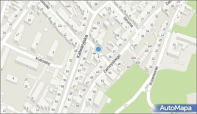 Kraków, Smolki, 4, mapa Krakowa