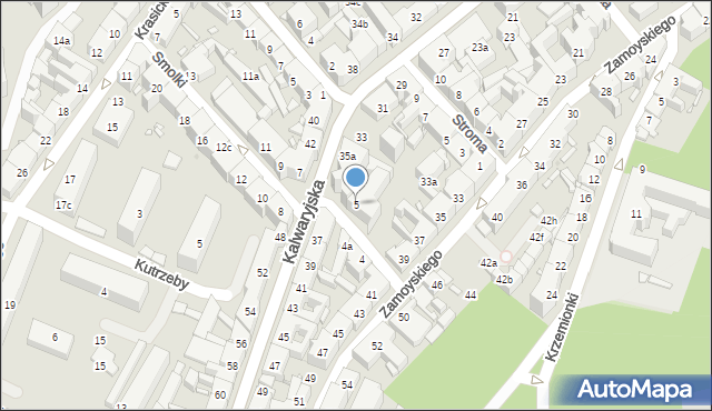 Kraków, Smolki, 5, mapa Krakowa