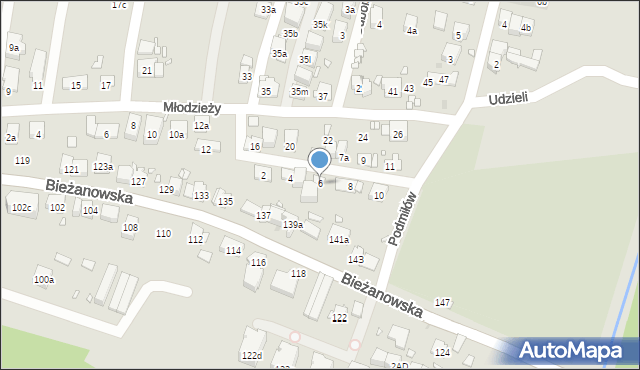 Kraków, Smolna, 6, mapa Krakowa