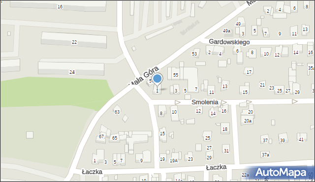 Kraków, Smolenia Jana, 1, mapa Krakowa