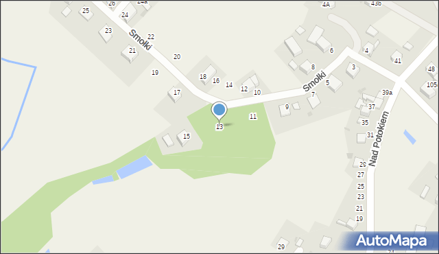 Książenice, Smołki, 13, mapa Książenice