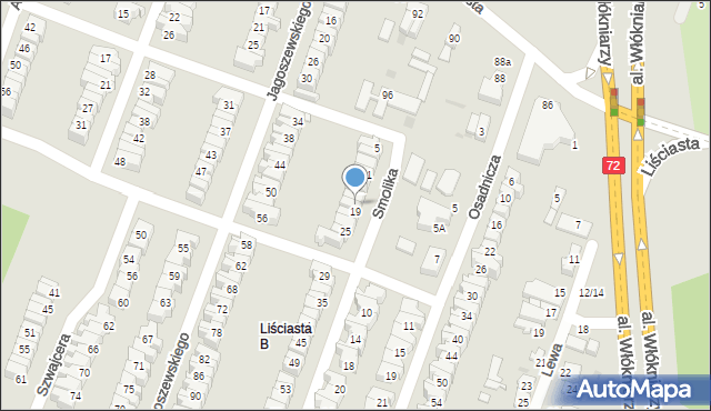 Łódź, Smolika Przecława, 17, mapa Łodzi