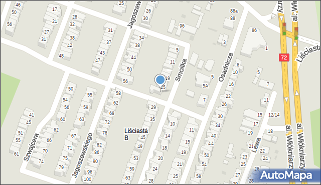 Łódź, Smolika Przecława, 27, mapa Łodzi