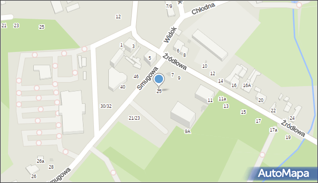 Łódź, Smugowa, 25, mapa Łodzi