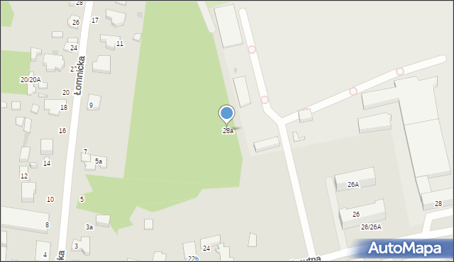 Łódź, Smutna, 28a, mapa Łodzi