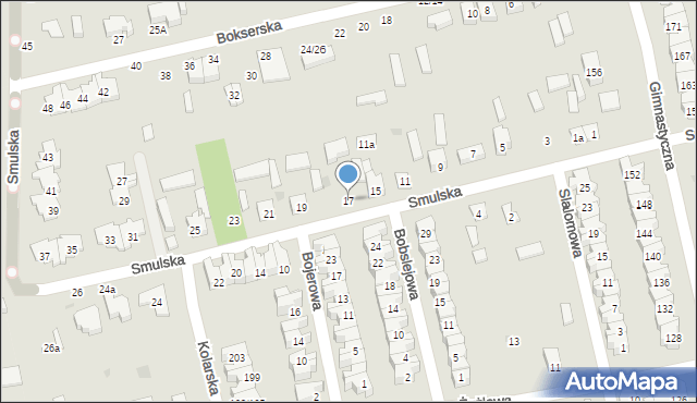 Łódź, Smulska, 17, mapa Łodzi