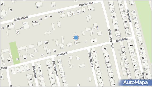 Łódź, Smulska, 5, mapa Łodzi